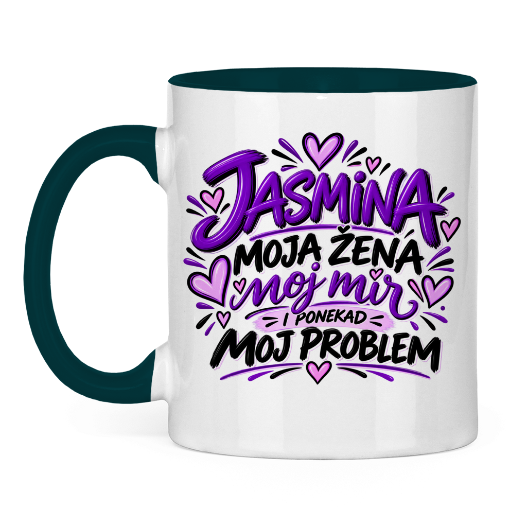 Tasse zweifarbig Najbolja zena Jasmina