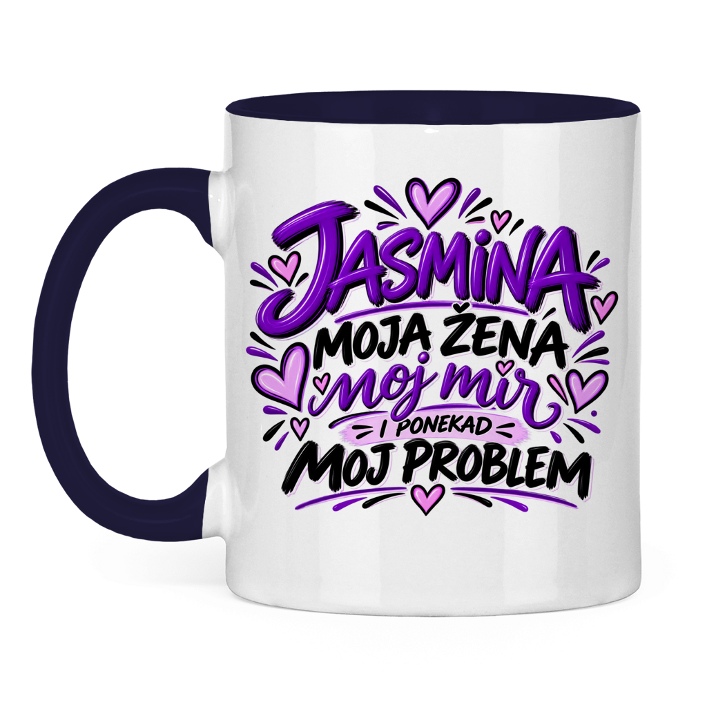 Tasse zweifarbig Najbolja zena Jasmina