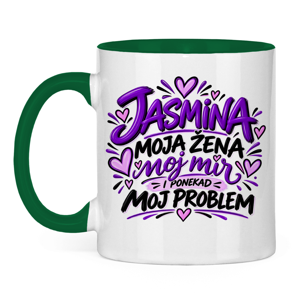 Tasse zweifarbig Najbolja zena Jasmina