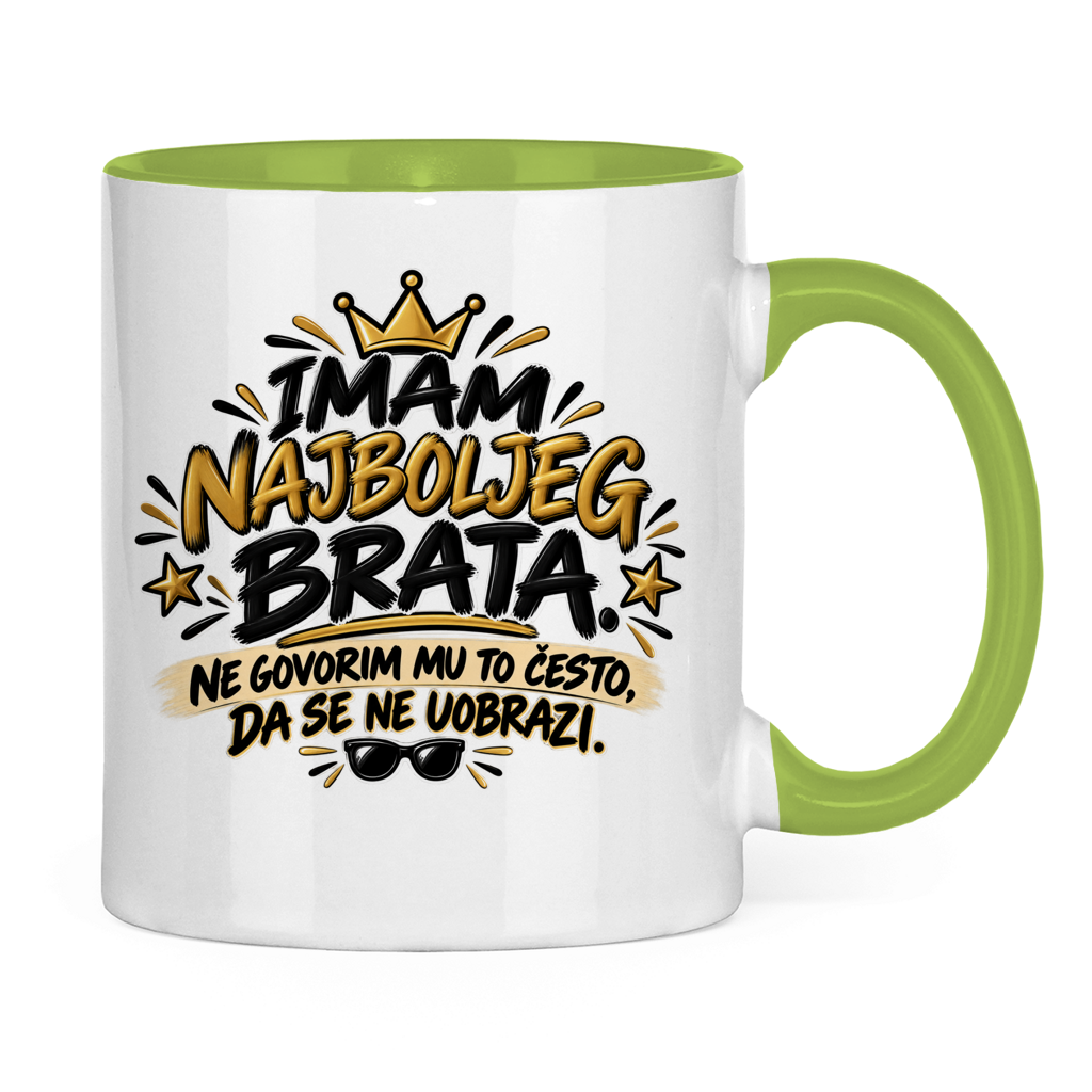 Tasse zweifarbig Najbolji brat