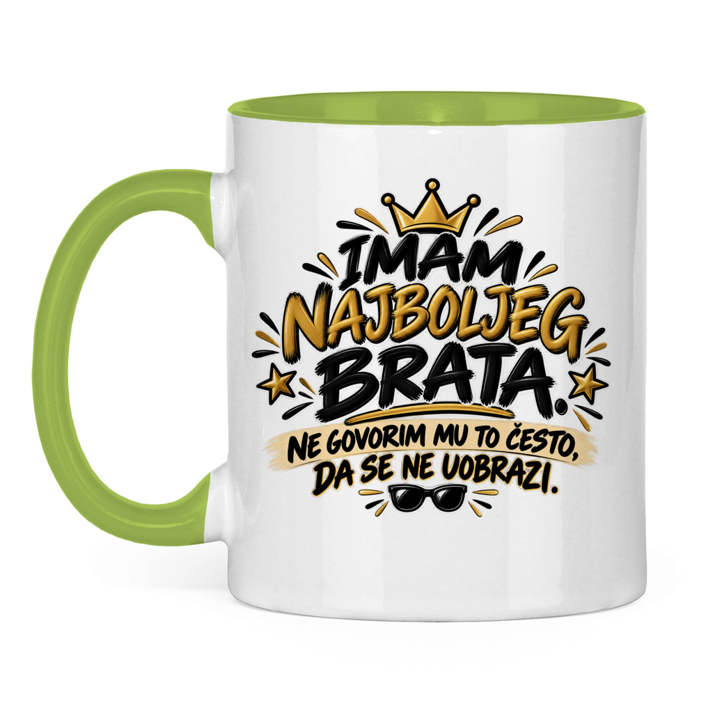 Tasse zweifarbig Najbolji brat