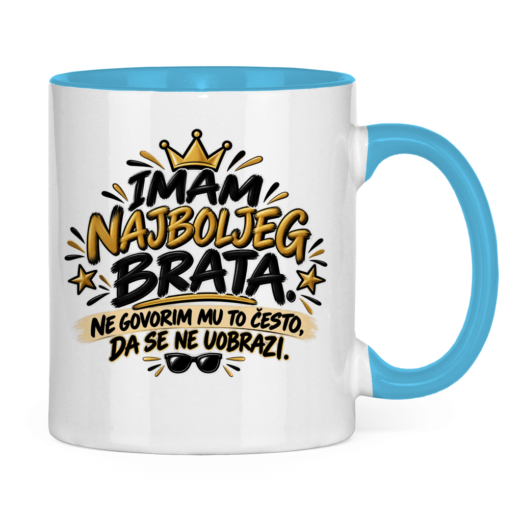 Tasse zweifarbig Najbolji brat