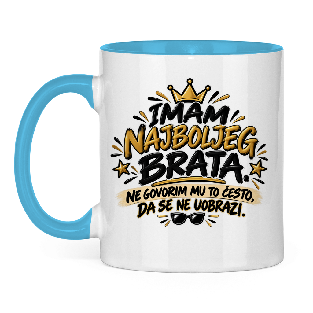 Tasse zweifarbig Najbolji brat