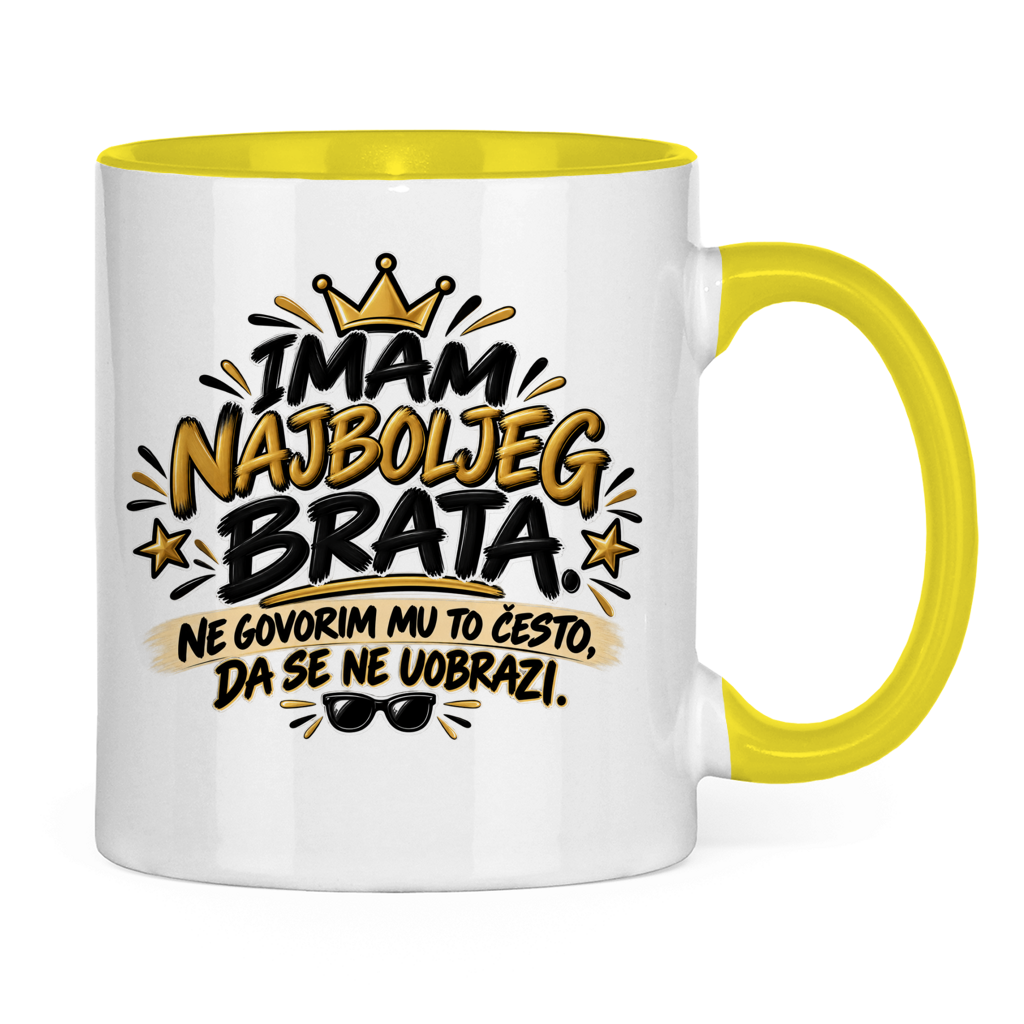 Tasse zweifarbig Najbolji brat
