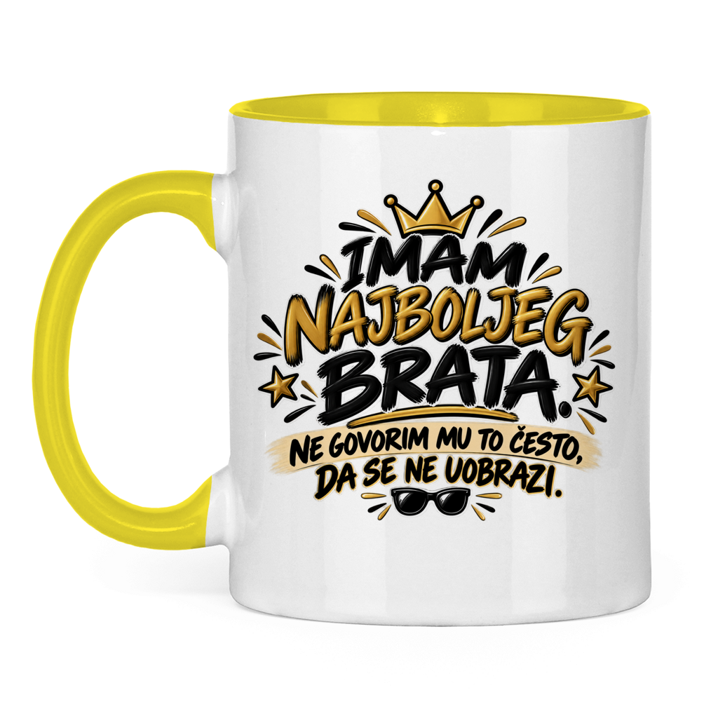Tasse zweifarbig Najbolji brat