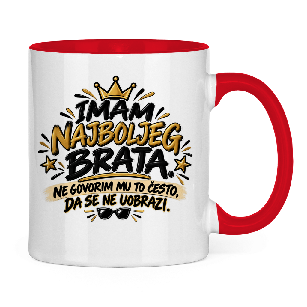 Tasse zweifarbig Najbolji brat