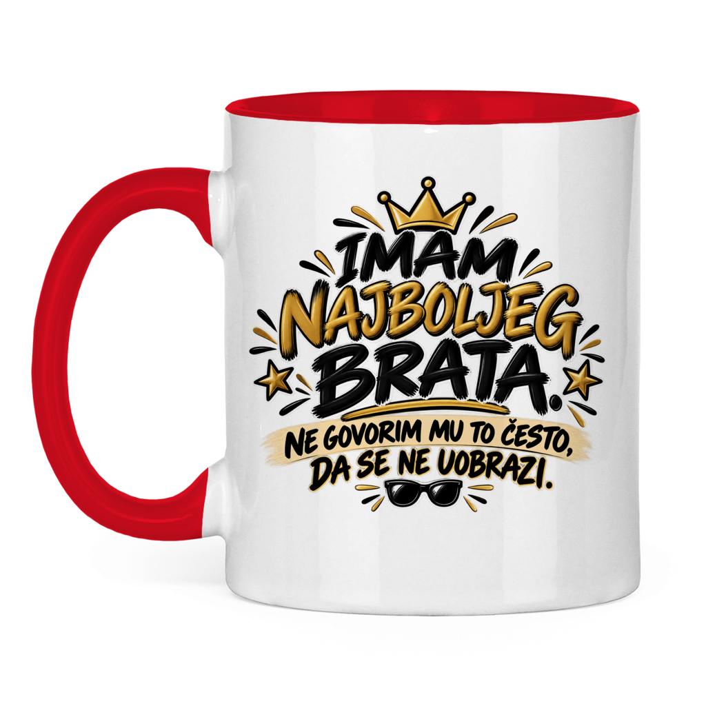 Tasse zweifarbig Najbolji brat