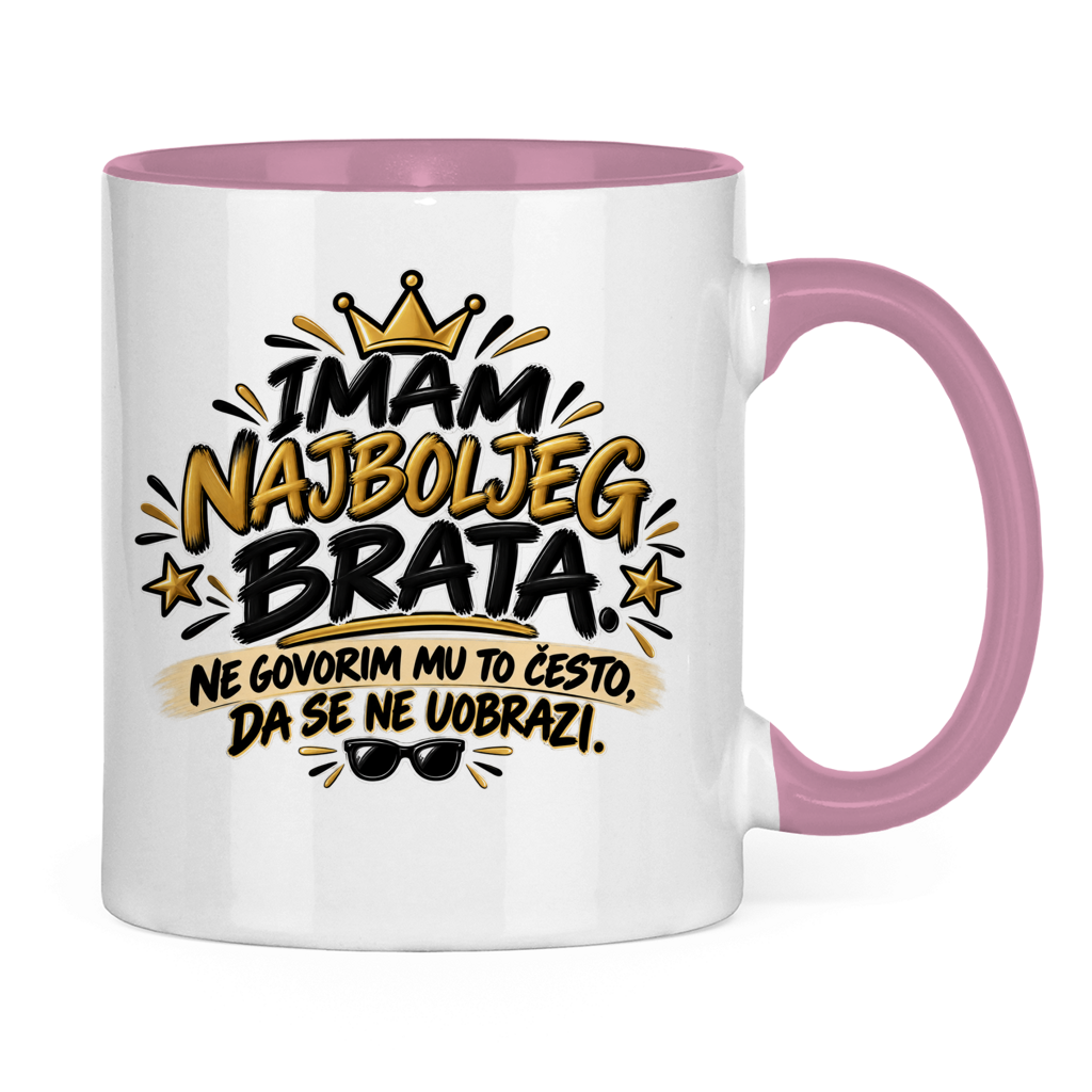 Tasse zweifarbig Najbolji brat