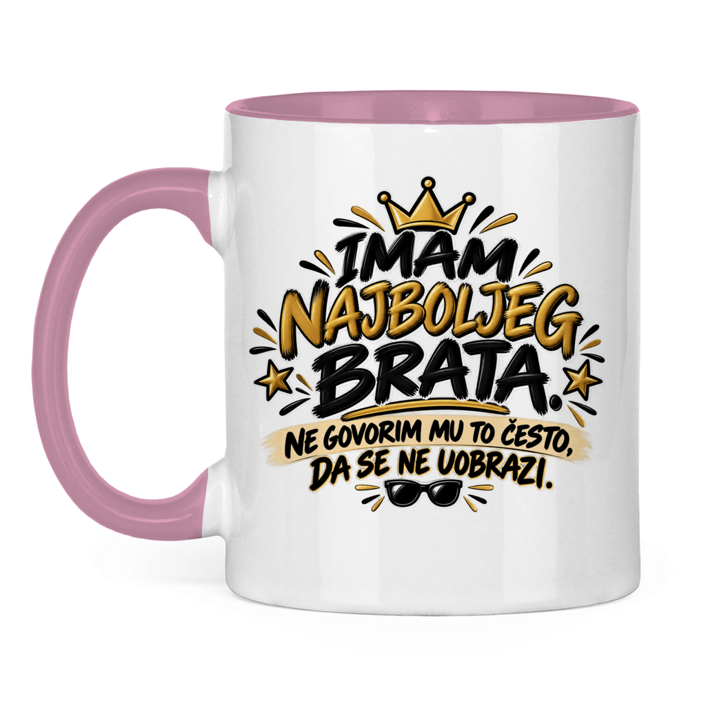 Tasse zweifarbig Najbolji brat
