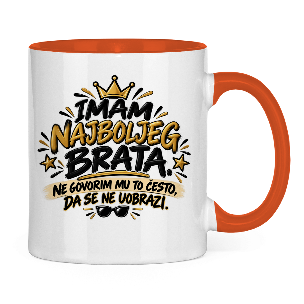 Tasse zweifarbig Najbolji brat