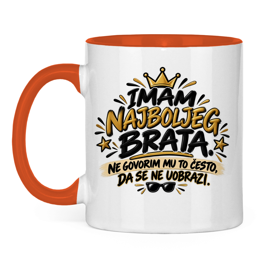 Tasse zweifarbig Najbolji brat