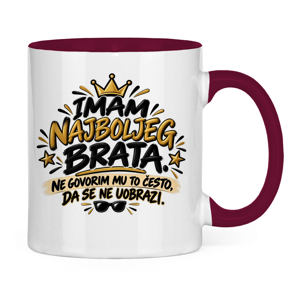Tasse zweifarbig Najbolji brat