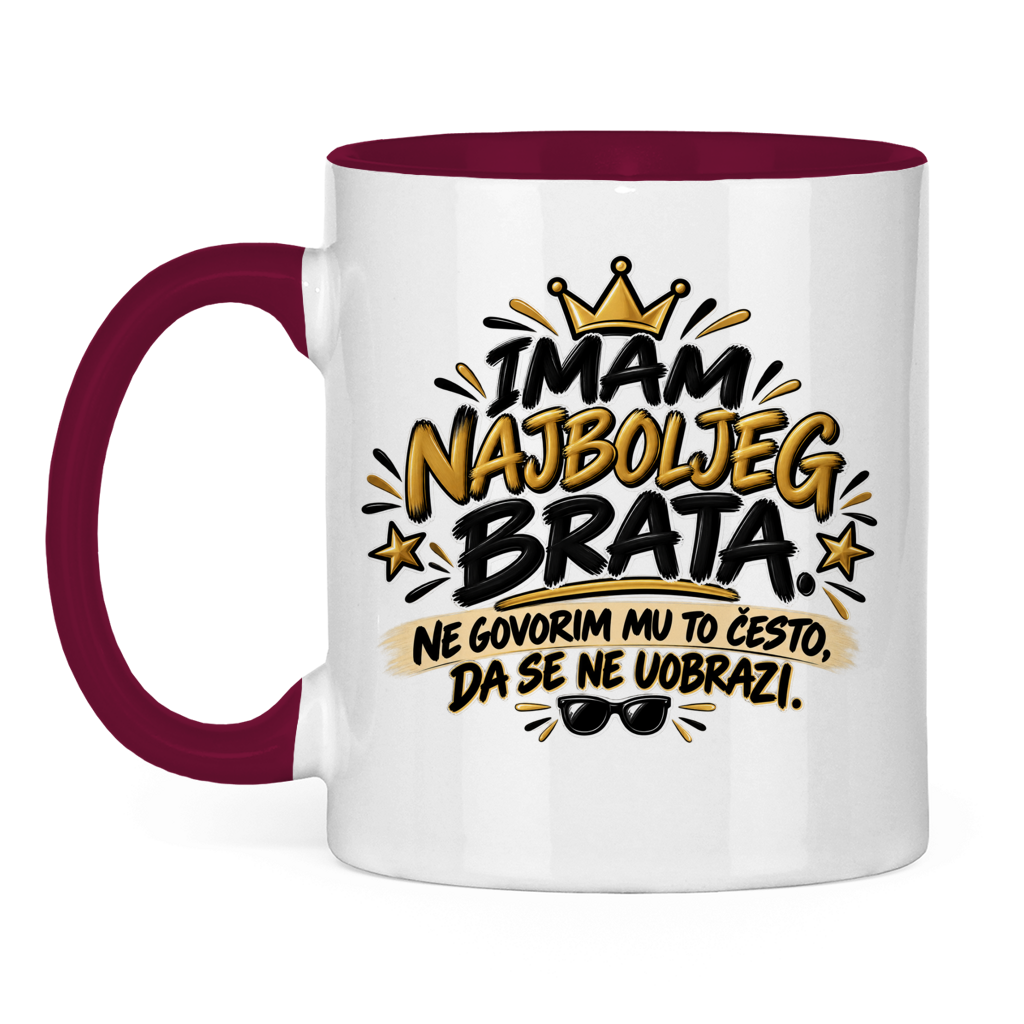 Tasse zweifarbig Najbolji brat