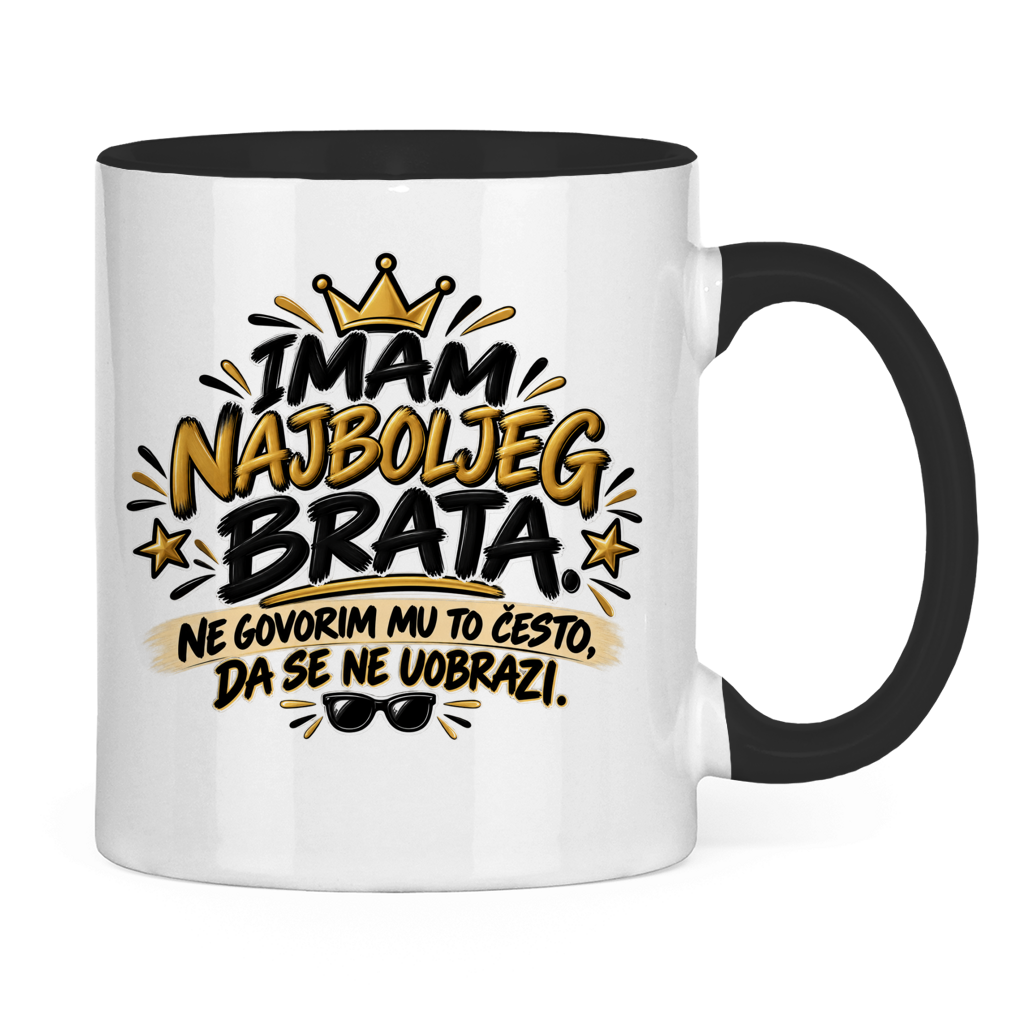 Tasse zweifarbig Najbolji brat