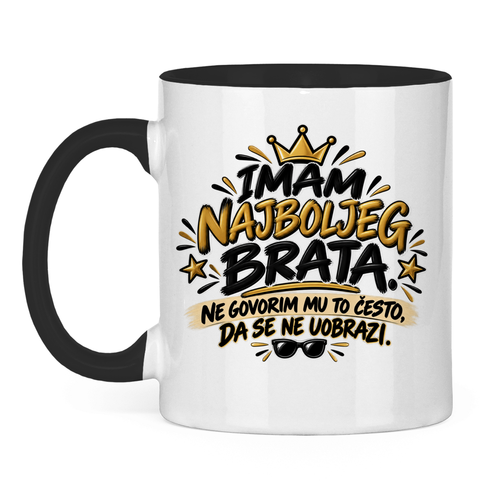Tasse zweifarbig Najbolji brat
