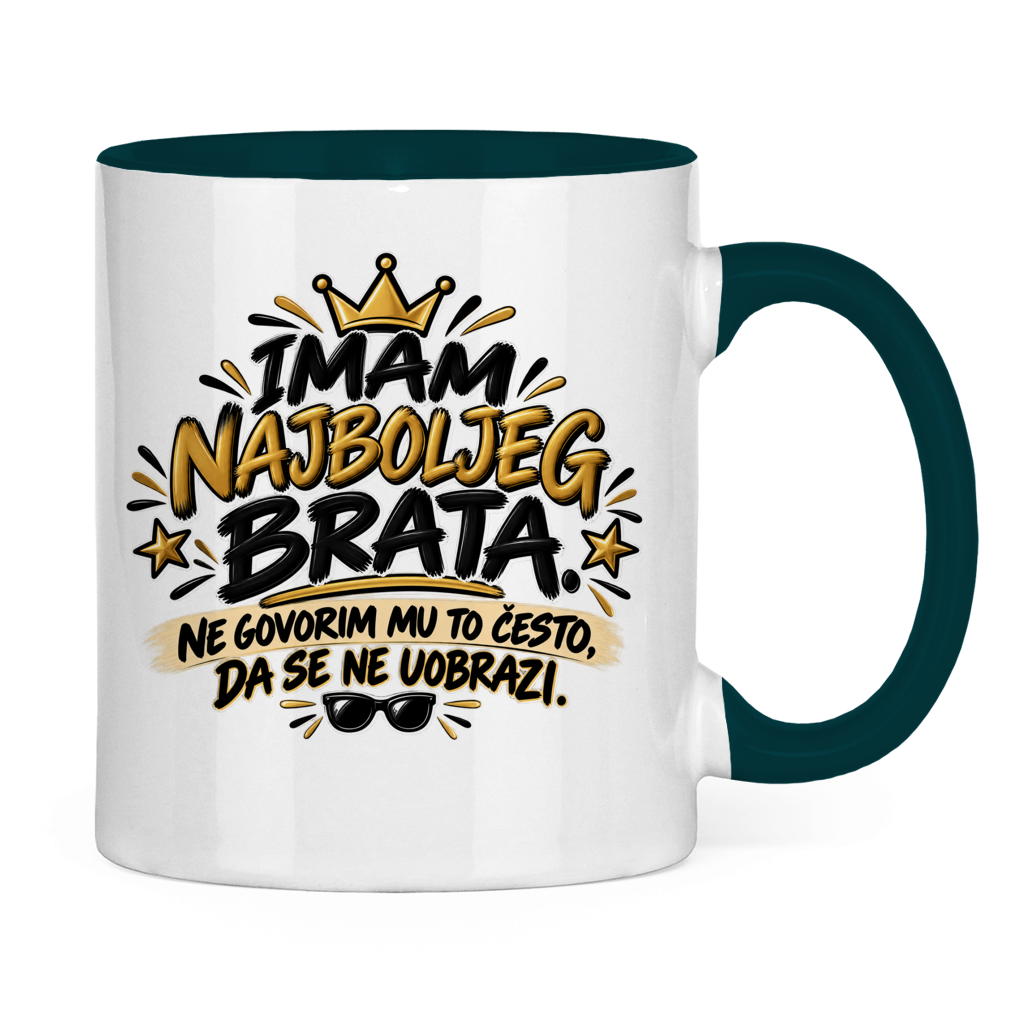 Tasse zweifarbig Najbolji brat