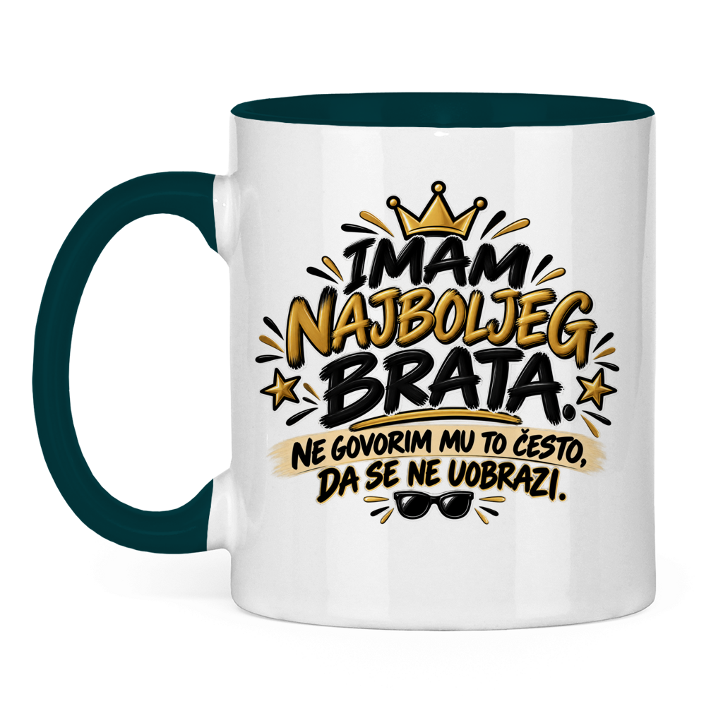 Tasse zweifarbig Najbolji brat