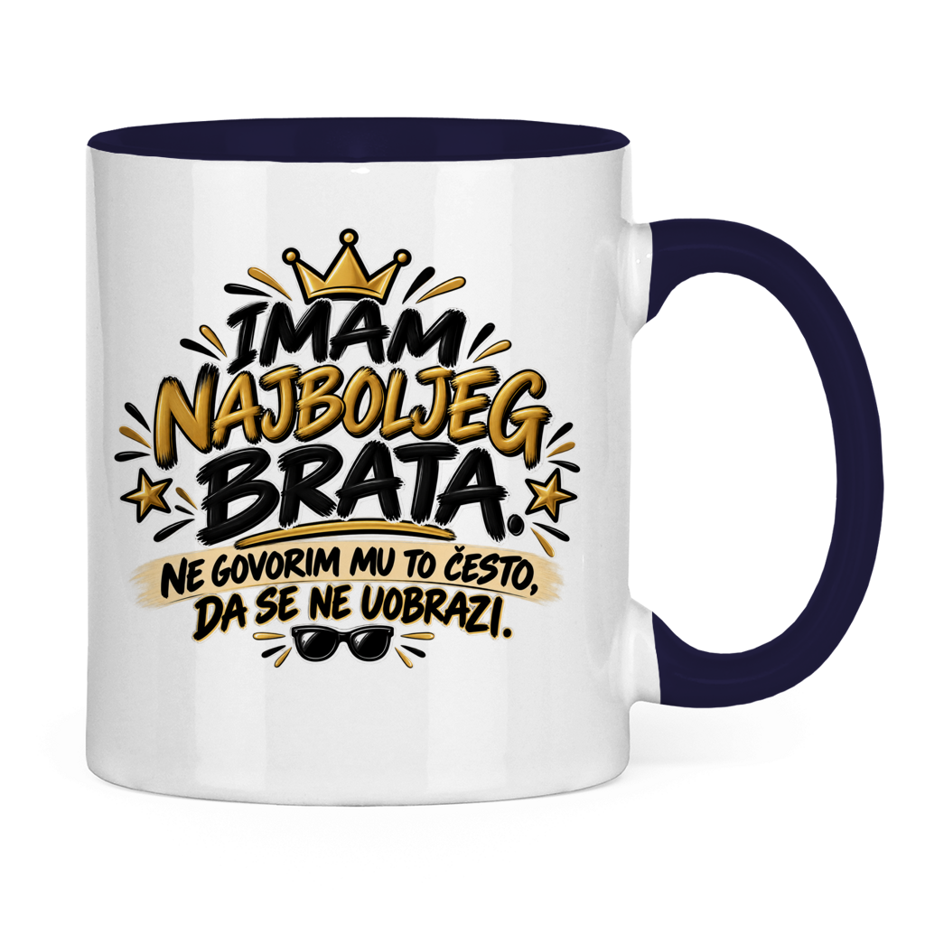Tasse zweifarbig Najbolji brat