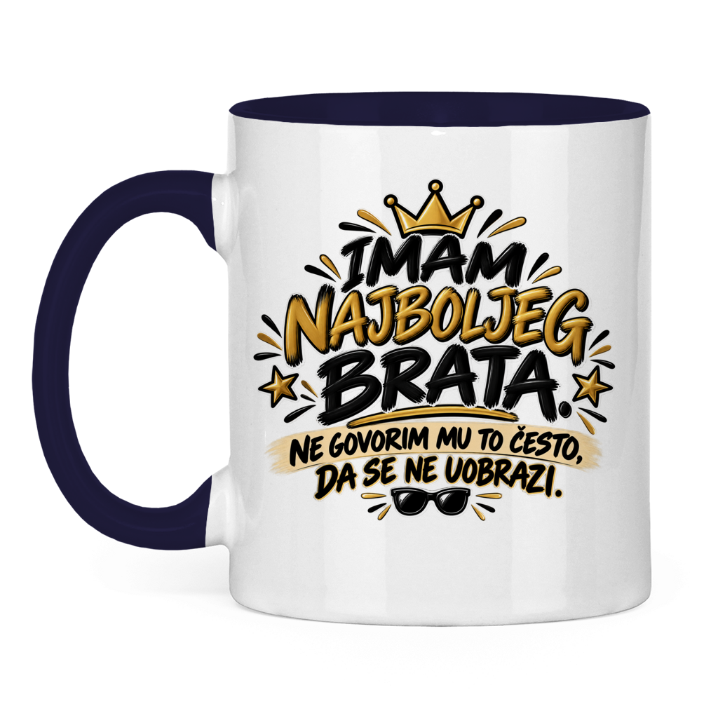 Tasse zweifarbig Najbolji brat
