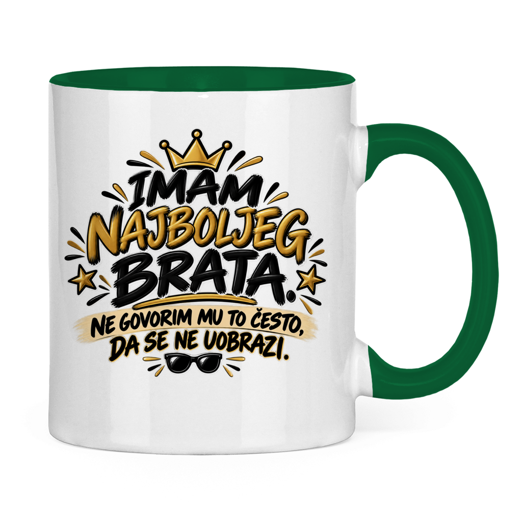 Tasse zweifarbig Najbolji brat