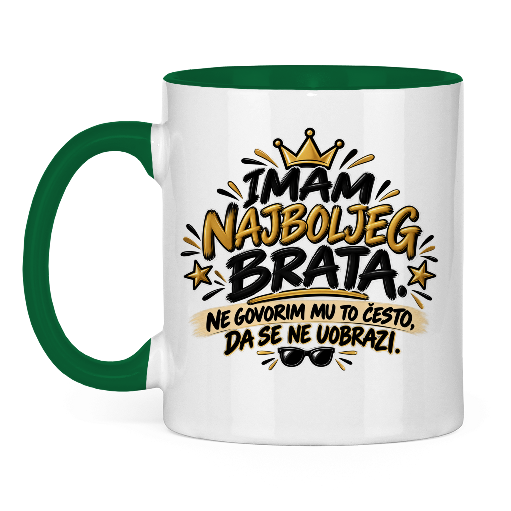 Tasse zweifarbig Najbolji brat