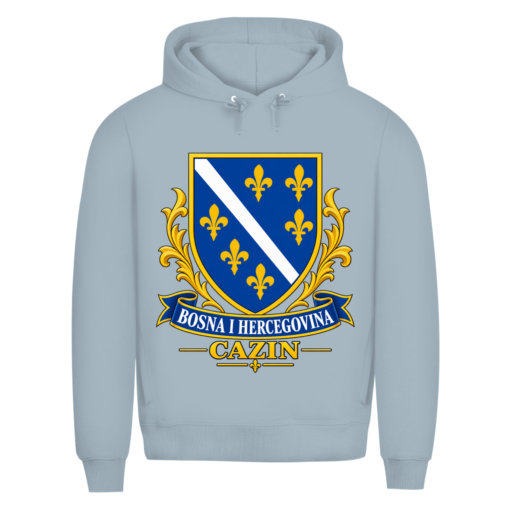 Herren Premium Bio Hoodie Bosna i Hercegovina Grb Cazin