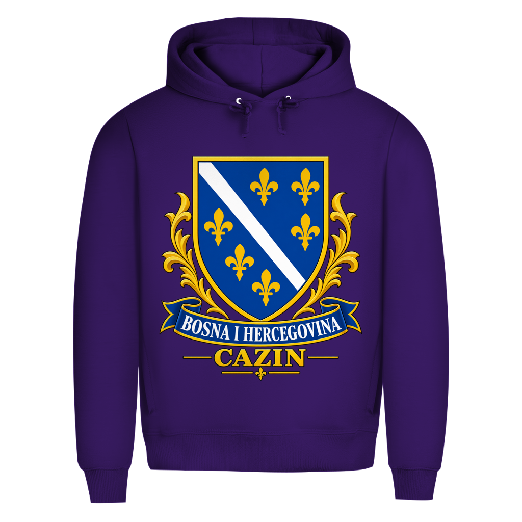 Herren Premium Bio Hoodie Bosna i Hercegovina Grb Cazin