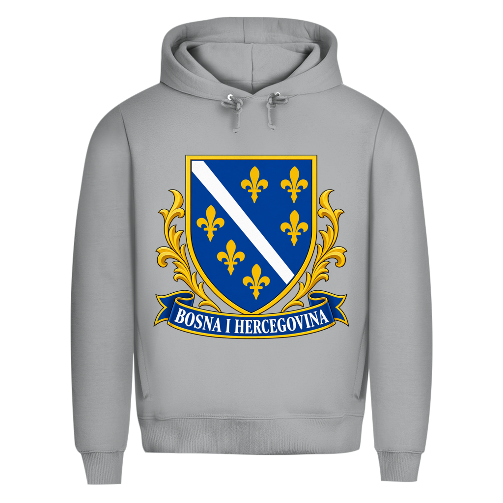 Herren Premium Bio Hoodie Bosna i Hercegovina Grb | Weitere Farben