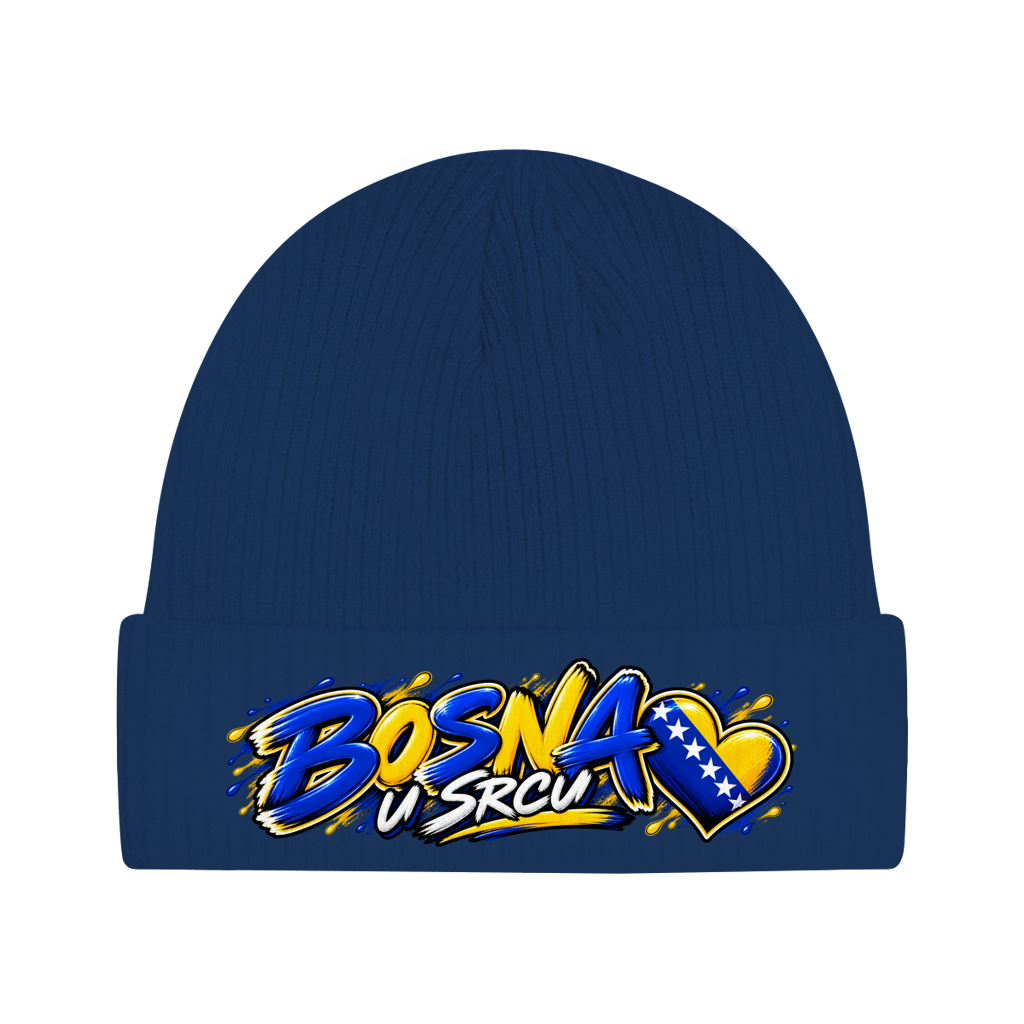 Bosnien Mütze / Beanie aus Bio-Baumwolle | Bosna u srcu