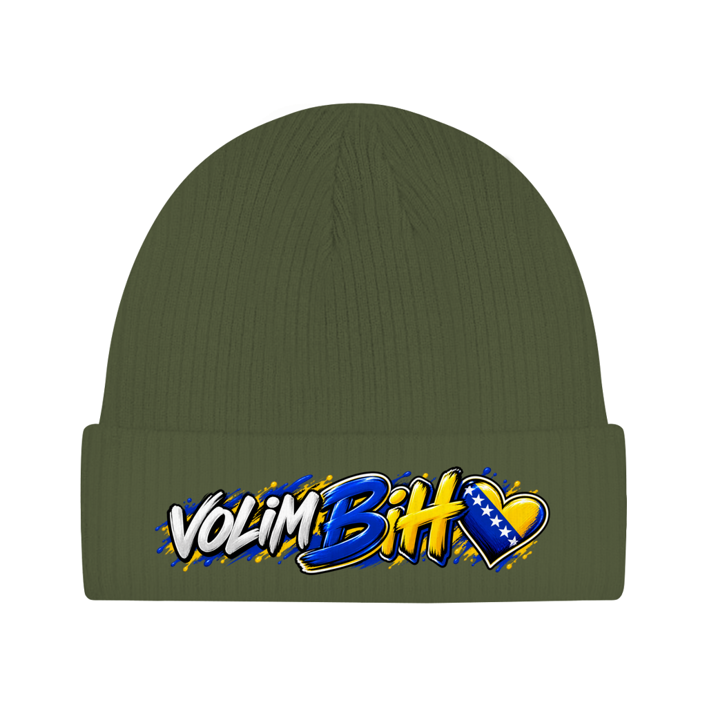Bosnien Mütze / Beanie aus Bio-Baumwolle | Volim BiH