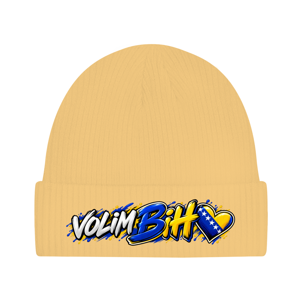 Bosnien Mütze / Beanie aus Bio-Baumwolle | Volim BiH