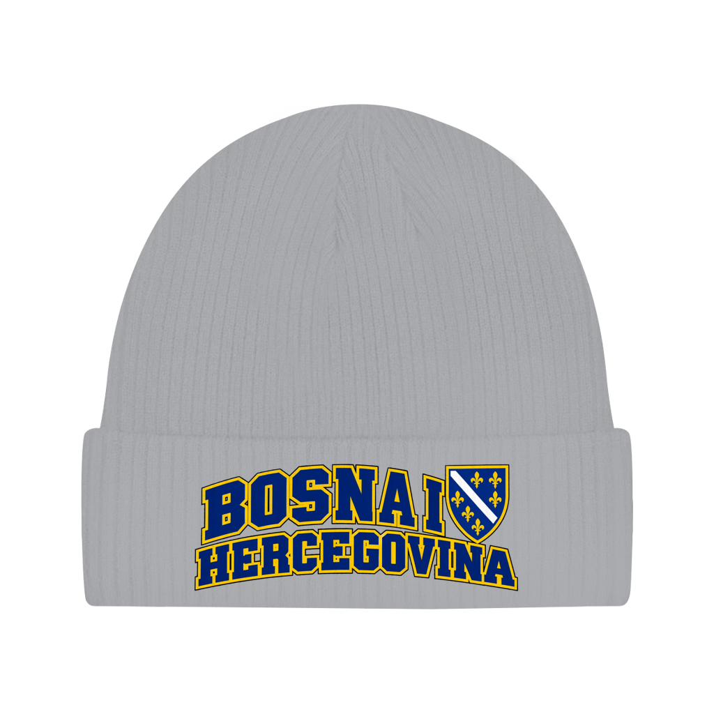 Bosnien Mütze / Beanie aus Bio-Baumwolle | BiH Grb