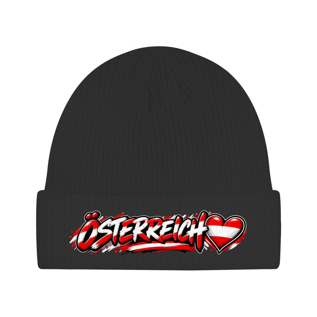 Österreich Beanie aus Bio-Baumwolle – Österreich