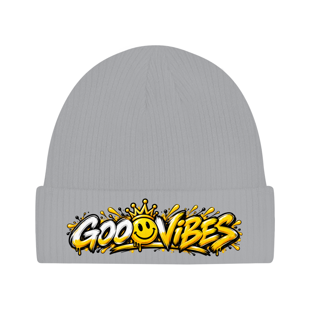 Beanie aus Bio-Baumwolle - Good Vibes
