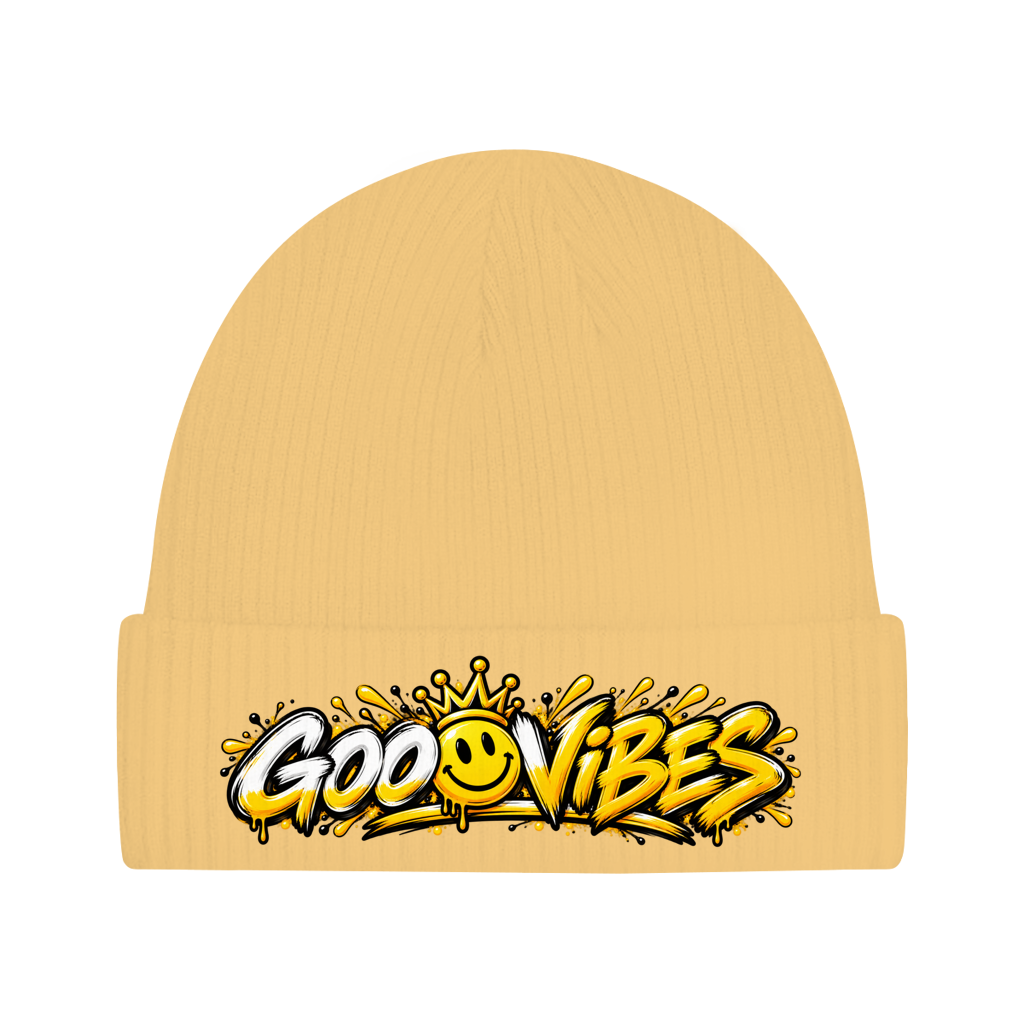 Beanie aus Bio-Baumwolle - Good Vibes
