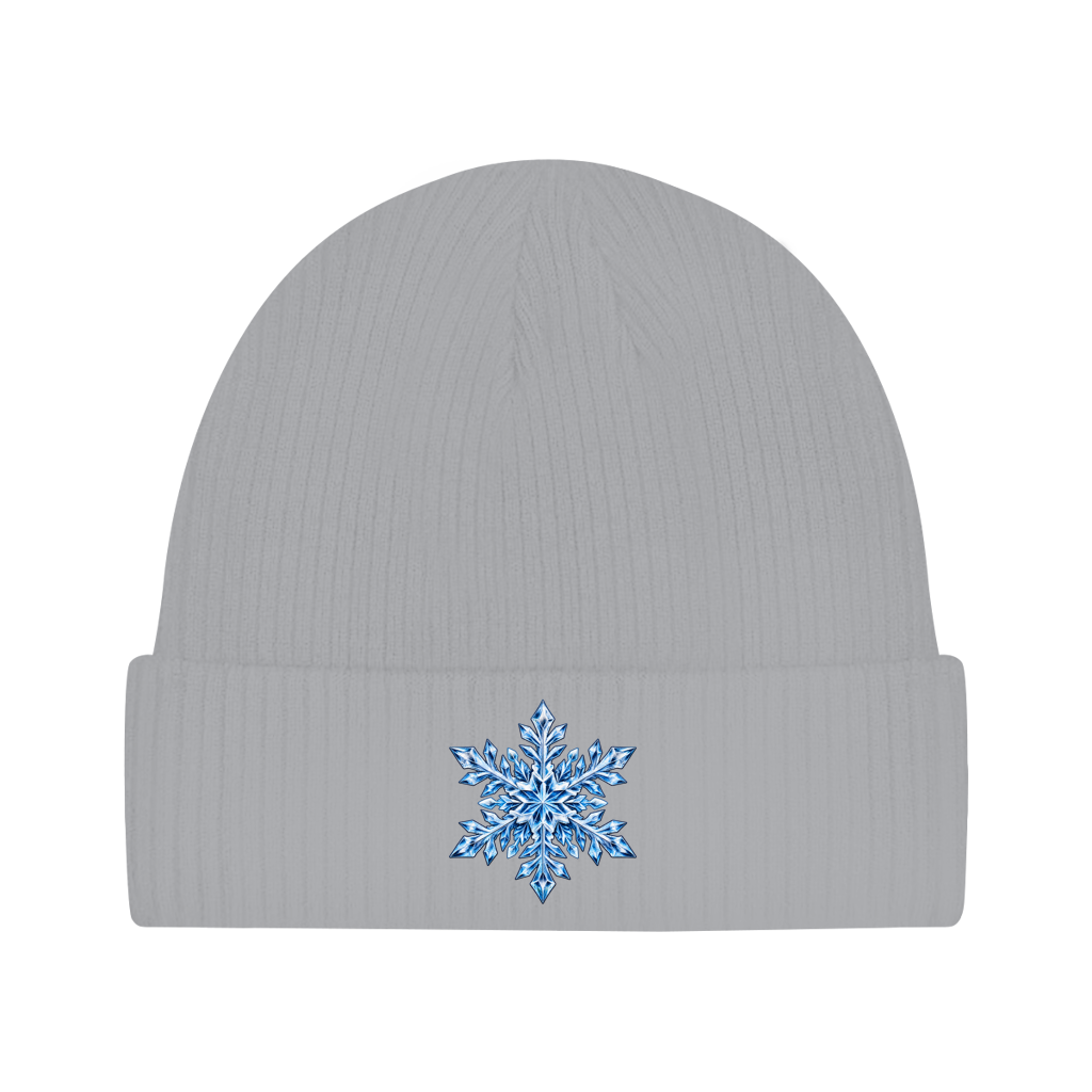 Beanie aus Bio-Baumwolle - Schneeflocke