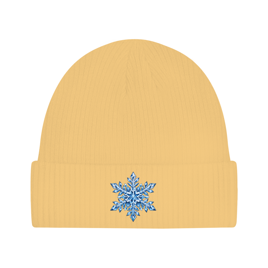 Beanie aus Bio-Baumwolle - Schneeflocke