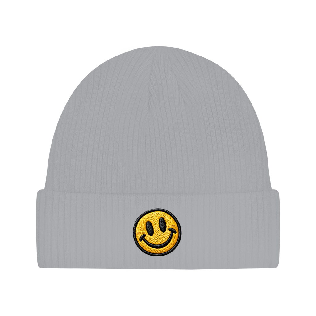 Beanie aus Bio-Baumwolle - Smiley