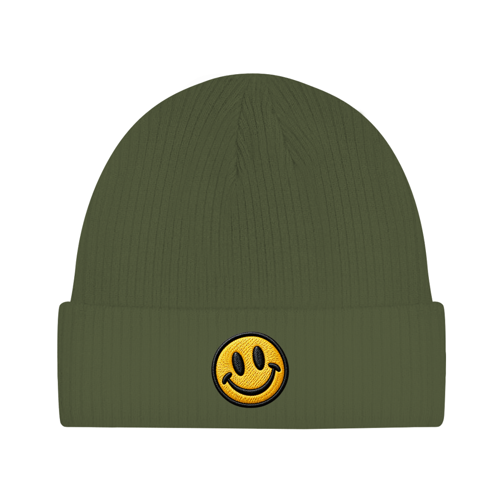 Beanie aus Bio-Baumwolle - Smiley