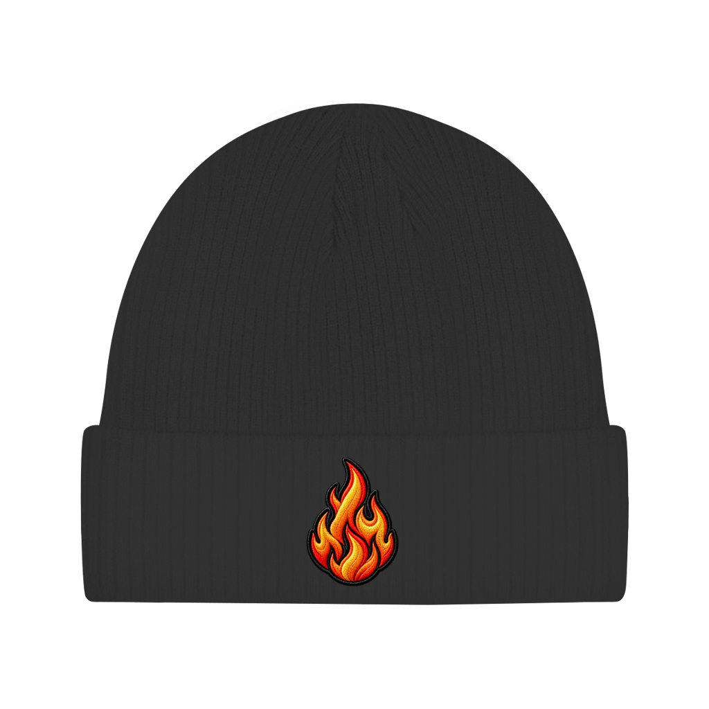 Beanie aus Bio-Baumwolle - Flamme