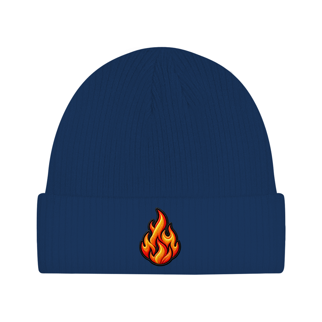Beanie aus Bio-Baumwolle - Flamme