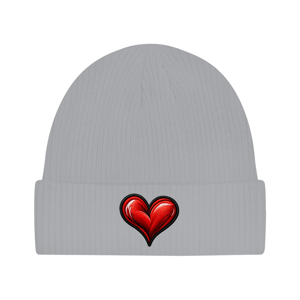 Beanie aus Bio-Baumwolle - Herz