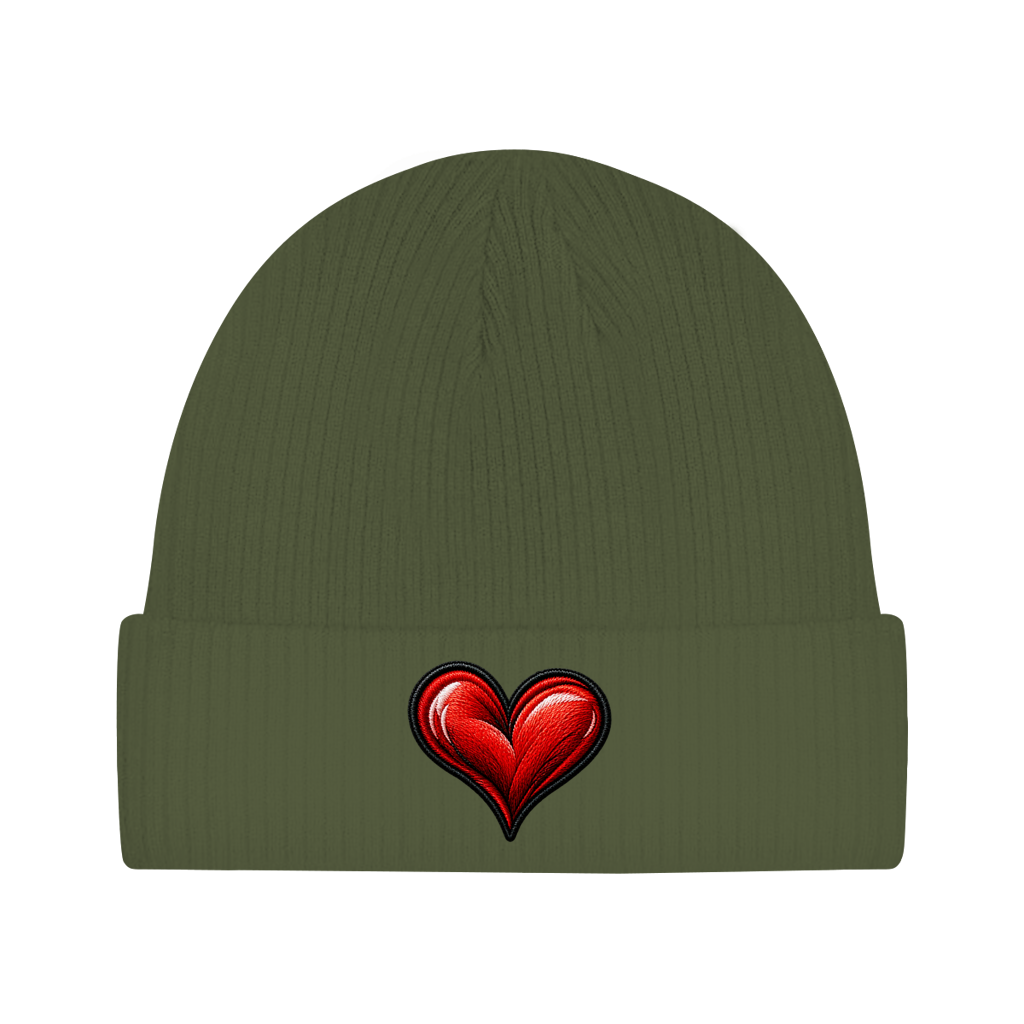 Beanie aus Bio-Baumwolle - Herz