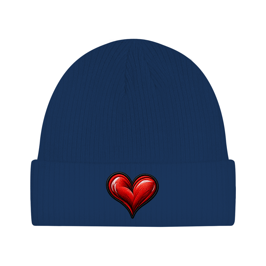 Beanie aus Bio-Baumwolle - Herz