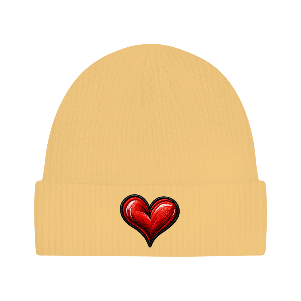 Beanie aus Bio-Baumwolle - Herz