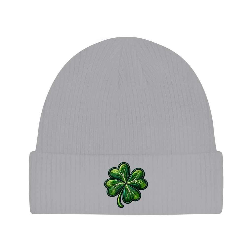 Beanie aus Bio-Baumwolle - Kleeblatt