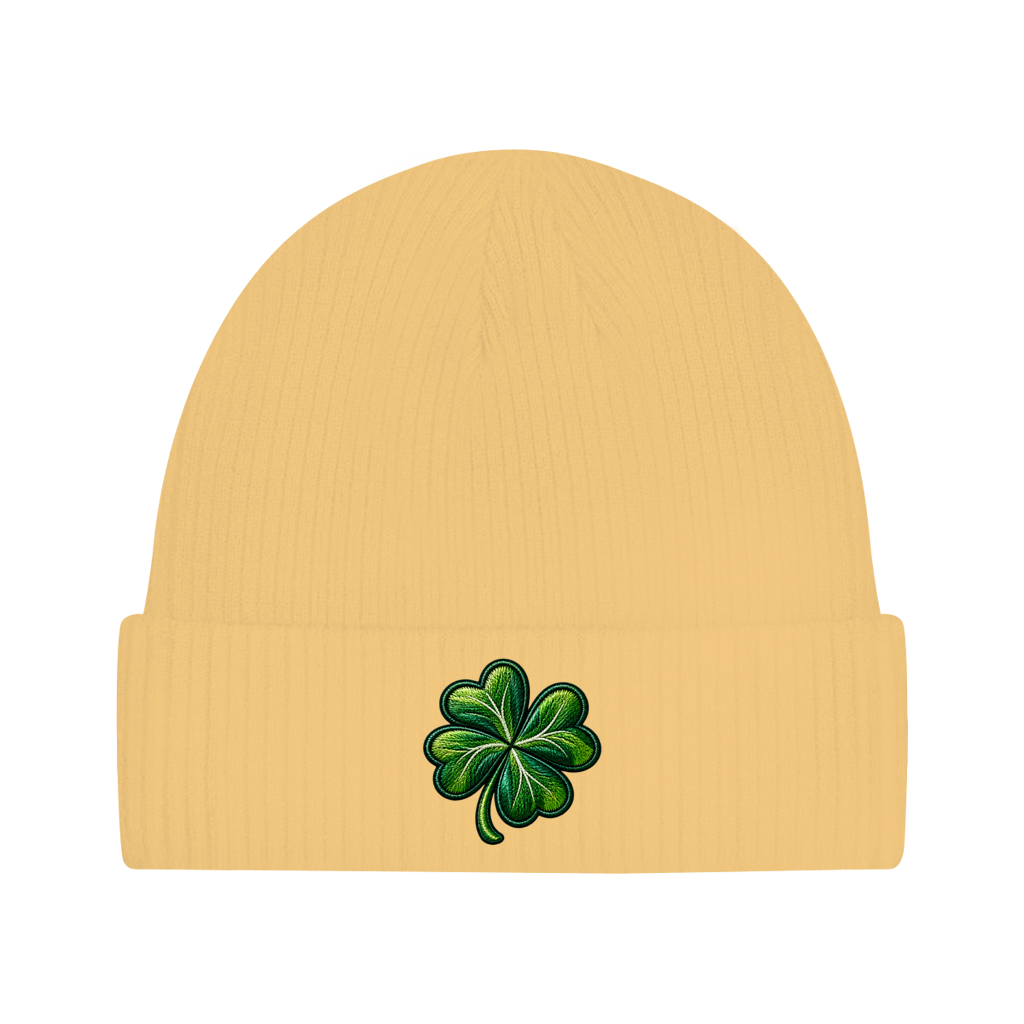 Beanie aus Bio-Baumwolle - Kleeblatt