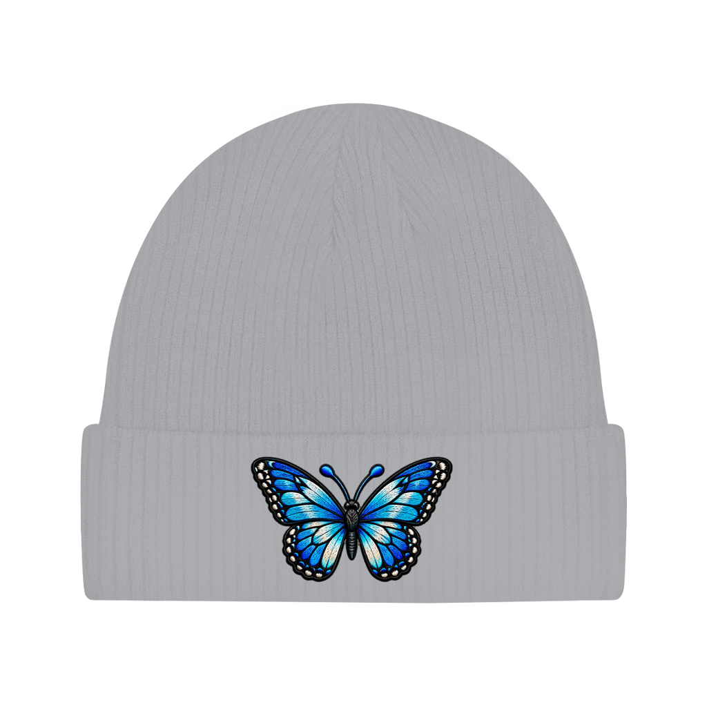 Beanie aus Bio-Baumwolle - Schmetterling