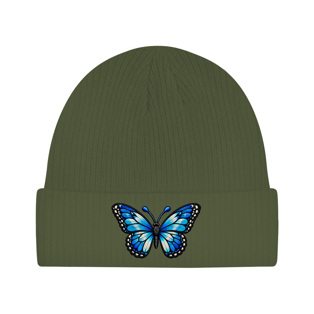 Beanie aus Bio-Baumwolle - Schmetterling
