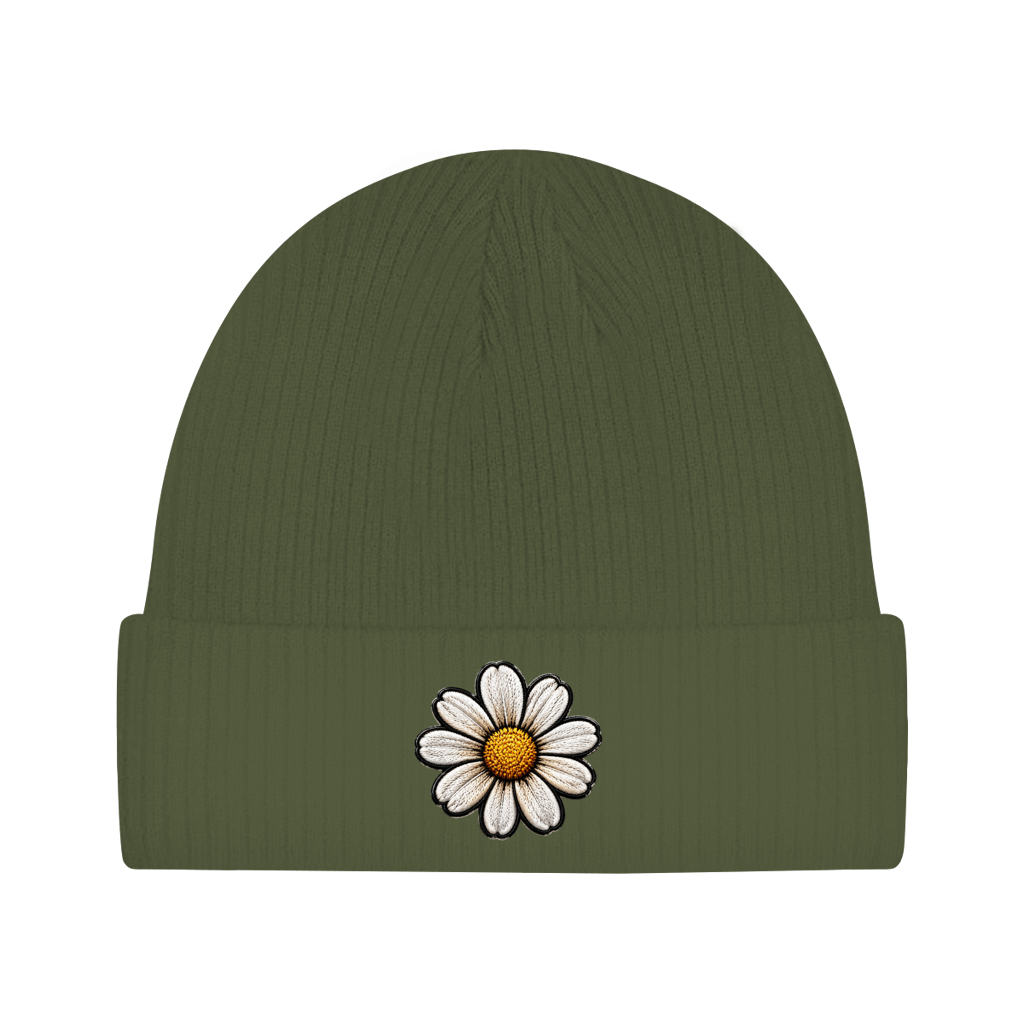 Beanie aus Bio-Baumwolle - Gänseblümchen